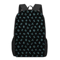 Blue Zodiac Symbols Pattern Print 17 Inch Backpack