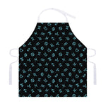 Blue Zodiac Symbols Pattern Print Adjustable Apron