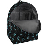 Blue Zodiac Symbols Pattern Print Backpack