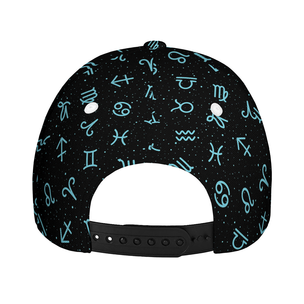 Blue Zodiac Symbols Pattern Print Baseball Cap