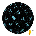 Blue Zodiac Symbols Pattern Print Basketball
