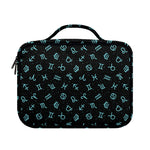 Blue Zodiac Symbols Pattern Print Briefcase Bible Bag