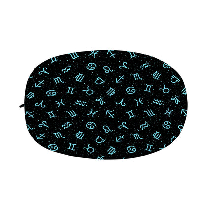 Blue Zodiac Symbols Pattern Print Car Side Mirror Covers