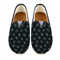 Blue Zodiac Symbols Pattern Print Casual Shoes