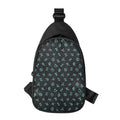 Blue Zodiac Symbols Pattern Print Sling Bag
