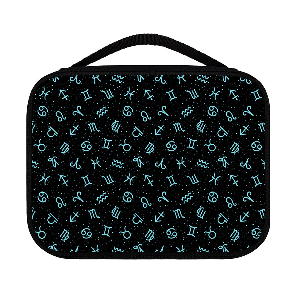 Blue Zodiac Symbols Pattern Print Classic Bible Case