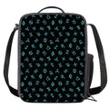 Blue Zodiac Symbols Pattern Print Crossbody Lunch Bag