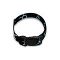 Blue Zodiac Symbols Pattern Print Dog Collar