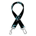 Blue Zodiac Symbols Pattern Print Dog Seat Belt