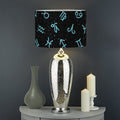Blue Zodiac Symbols Pattern Print Drum Lamp Shade