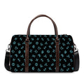 Blue Zodiac Symbols Pattern Print Duffel Bag