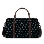 Blue Zodiac Symbols Pattern Print Duffle Bag