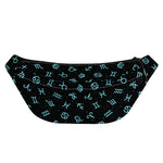 Blue Zodiac Symbols Pattern Print Fanny Pack