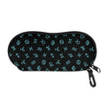 Blue Zodiac Symbols Pattern Print Glasses Case