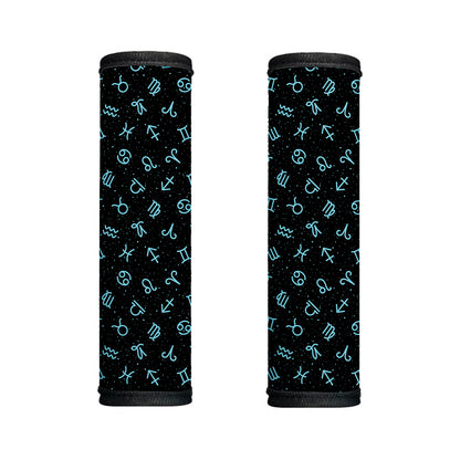 Blue Zodiac Symbols Pattern Print Handle Covers