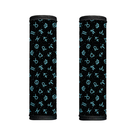 Blue Zodiac Symbols Pattern Print Handle Covers