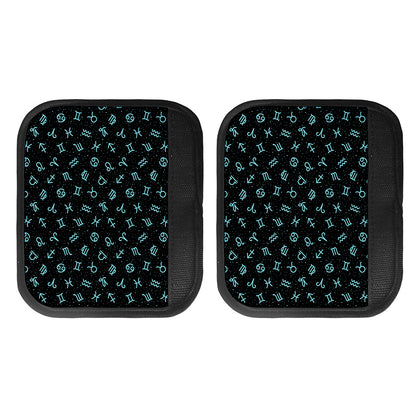 Blue Zodiac Symbols Pattern Print Handle Covers