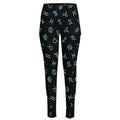 Blue Zodiac Symbols Pattern Print High-Waisted Pocket Leggings