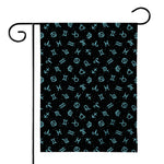 Blue Zodiac Symbols Pattern Print House Flag