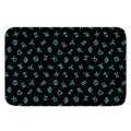 Blue Zodiac Symbols Pattern Print Indoor Door Mat