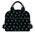 Blue Zodiac Symbols Pattern Print Insulated Lunch Bag
