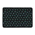 Blue Zodiac Symbols Pattern Print Kitchen Mat