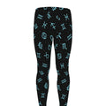 Blue Zodiac Symbols Pattern Print Men's Leggings