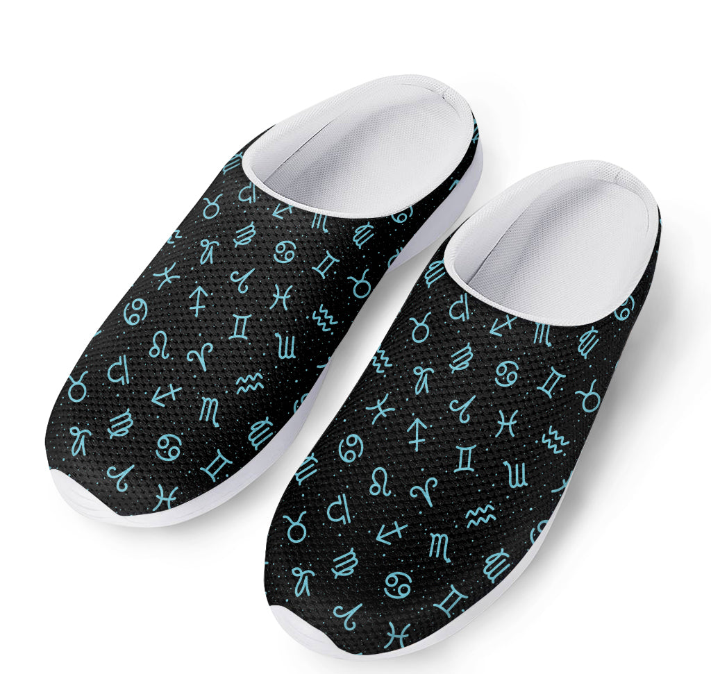 Blue Zodiac Symbols Pattern Print Mesh Casual Shoes