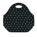 Blue Zodiac Symbols Pattern Print Neoprene Lunch Bag