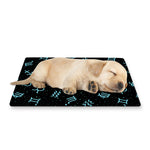 Blue Zodiac Symbols Pattern Print Pet Cooling Mat Cover