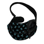 Blue Zodiac Symbols Pattern Print Pet Sling Carrier