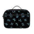 Blue Zodiac Symbols Pattern Print Portable Lunch Bag