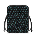 Blue Zodiac Symbols Pattern Print Rectangular Crossbody Bag