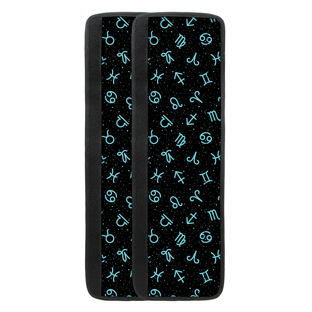 Blue Zodiac Symbols Pattern Print Refrigerator Handle Covers