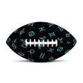 Blue Zodiac Symbols Pattern Print Rugby Ball