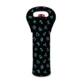 Blue Zodiac Symbols Pattern Print Single Neoprene Wine Tote