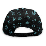 Blue Zodiac Symbols Pattern Print Snapback Cap