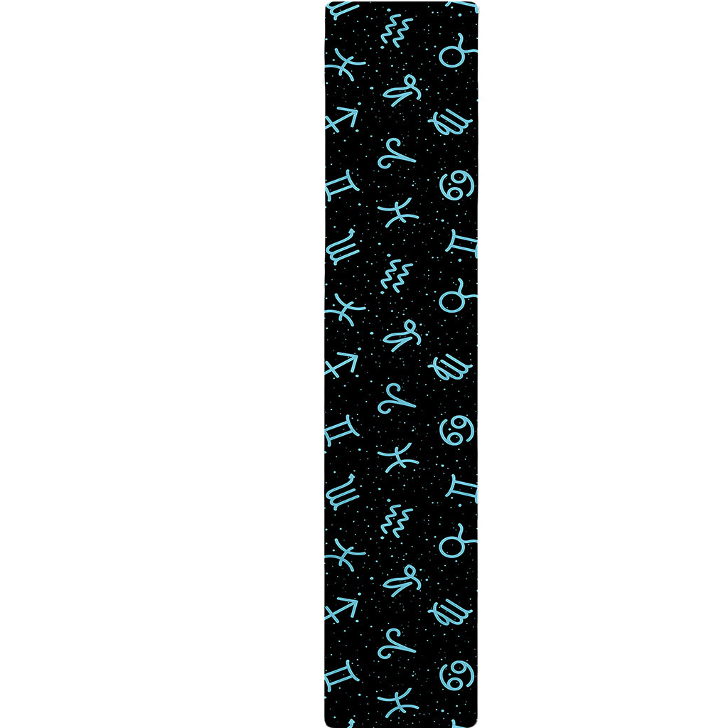 Blue Zodiac Symbols Pattern Print Table Runner