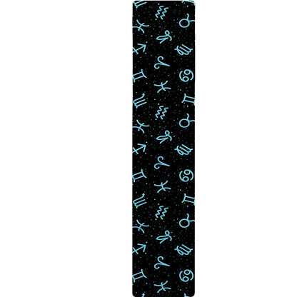 Blue Zodiac Symbols Pattern Print Table Runner