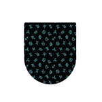 Blue Zodiac Symbols Pattern Print Toilet Lid Cover