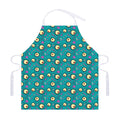 Blue Zombie Pattern Print Adjustable Apron