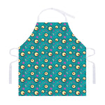 Blue Zombie Pattern Print Adjustable Apron