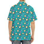Blue Zombie Pattern Print Aloha Shirt
