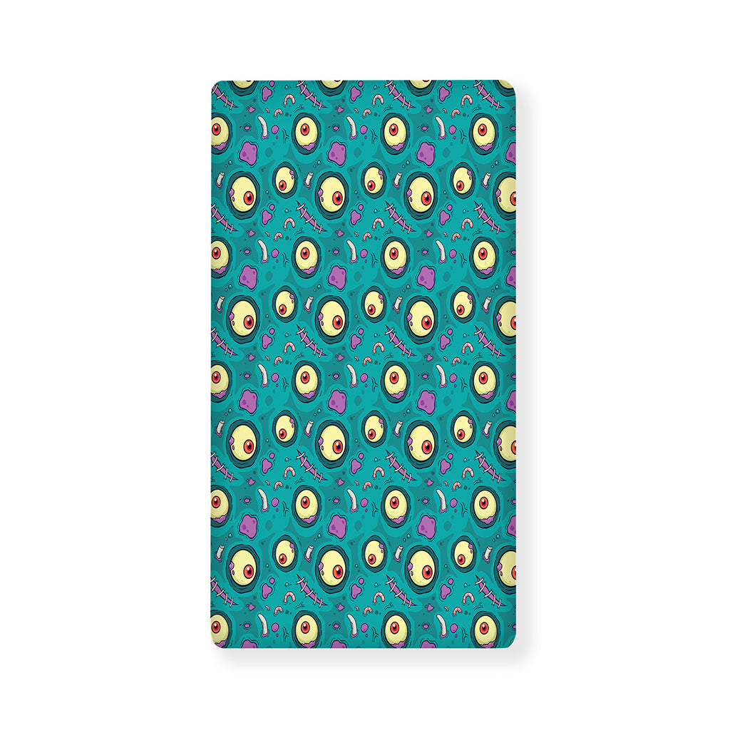 Blue Zombie Pattern Print Baby Crib Sheet