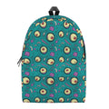 Blue Zombie Pattern Print School Backpack