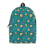Blue Zombie Pattern Print Backpack
