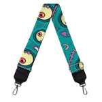 Blue Zombie Pattern Print Bag Strap