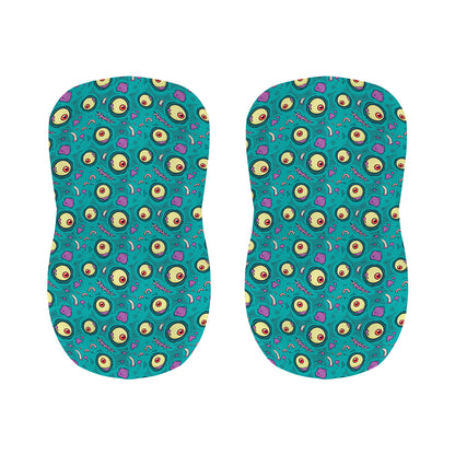 Blue Zombie Pattern Print Bar Stool Covers