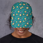 Blue Zombie Pattern Print Baseball Cap