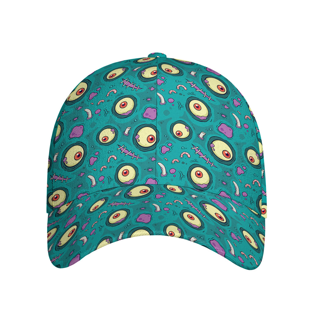 Blue Zombie Pattern Print Baseball Cap